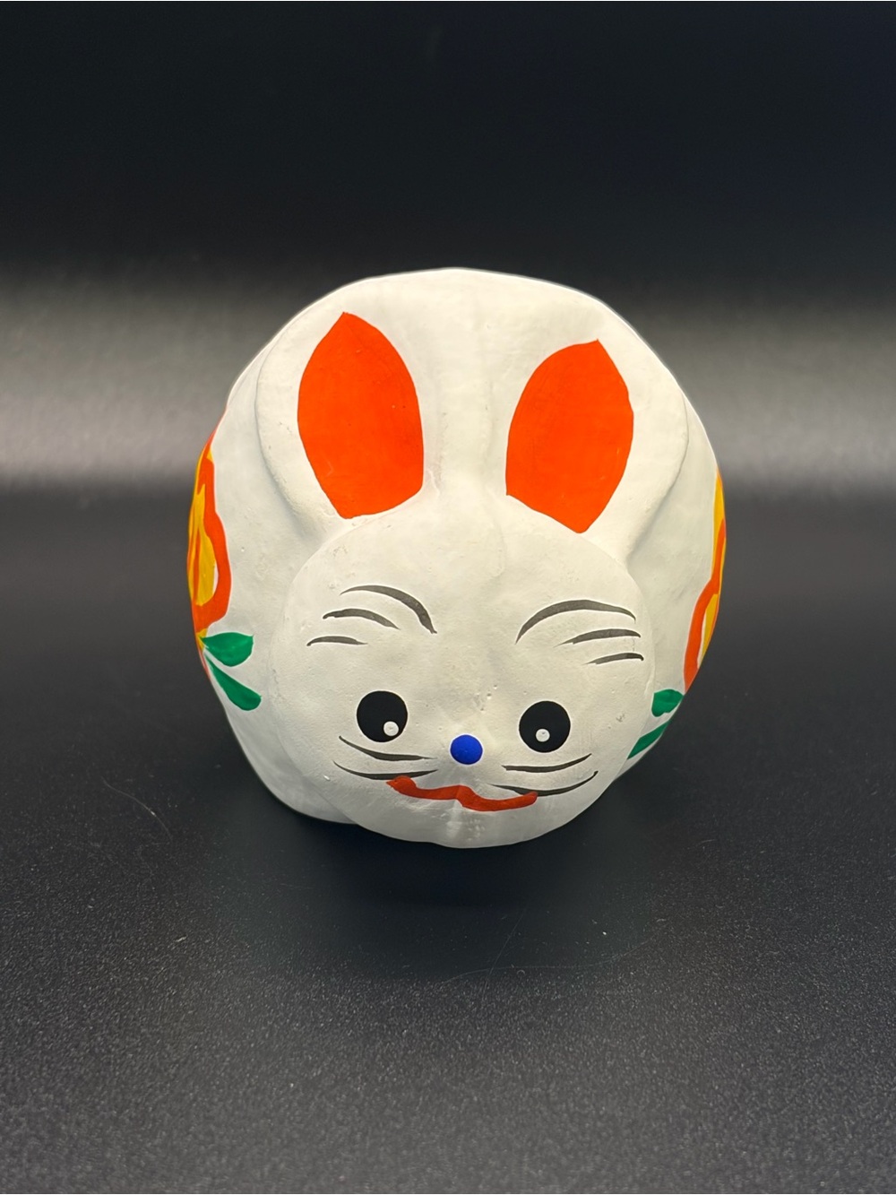 Japanese Miharu Hariko Usagi Rabbit Papier Mache Folk Art Hand Painted